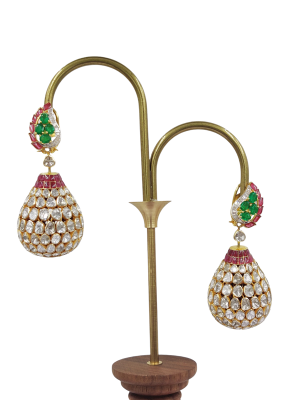 Diamond Polki Jadu Earrings