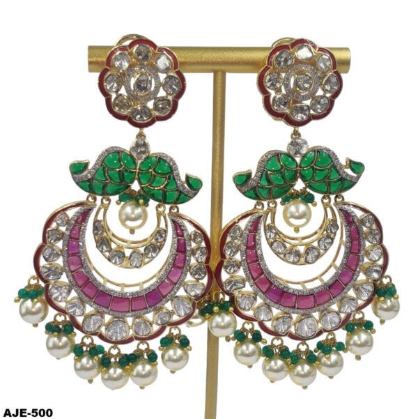Polki Chandbalis Earrings