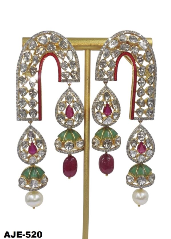 Long Polki Jhumkas